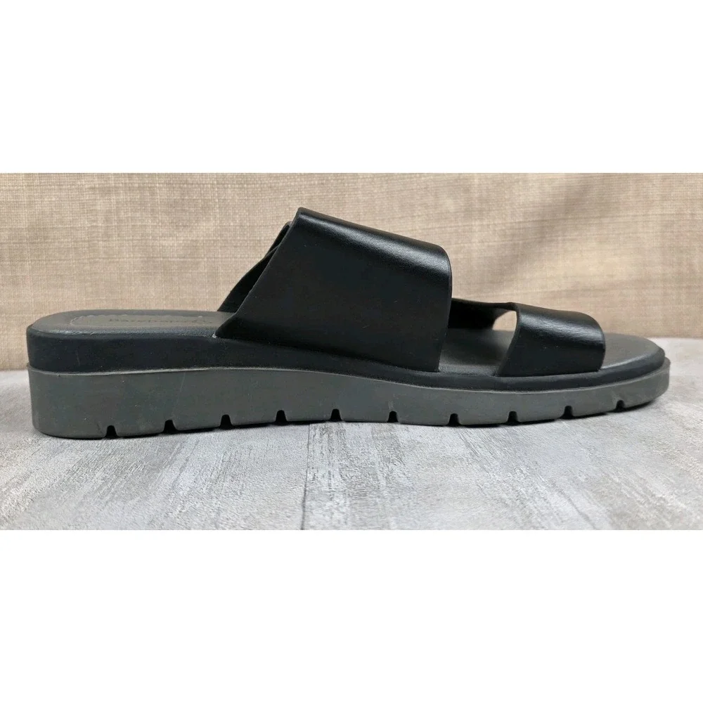Baretraps Relena Women's Black Wedge Heel Sandals Comfort‎ Casual Boho Size 8.5M